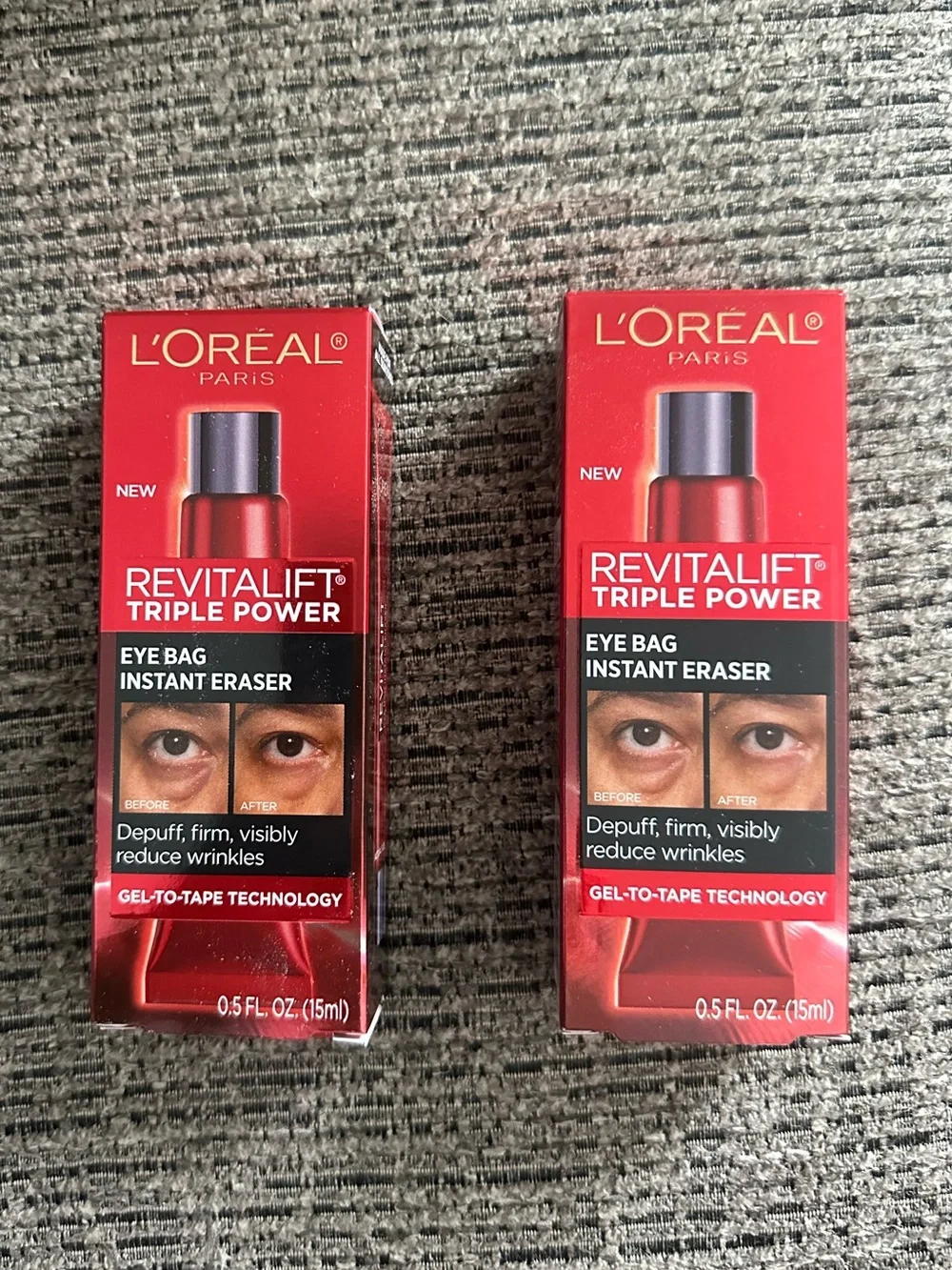 Lot of TWO - L'Oreal Revitalift Triple Power Eye Bag Instant Eraser - New in box